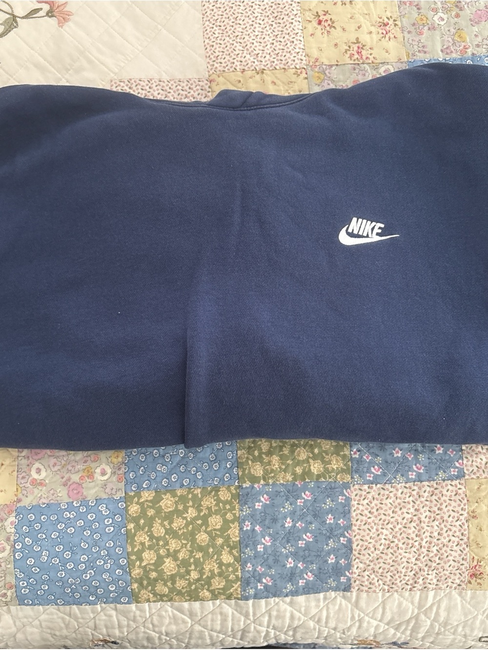 Nike Navy Hoodie with White Swoosh Logo